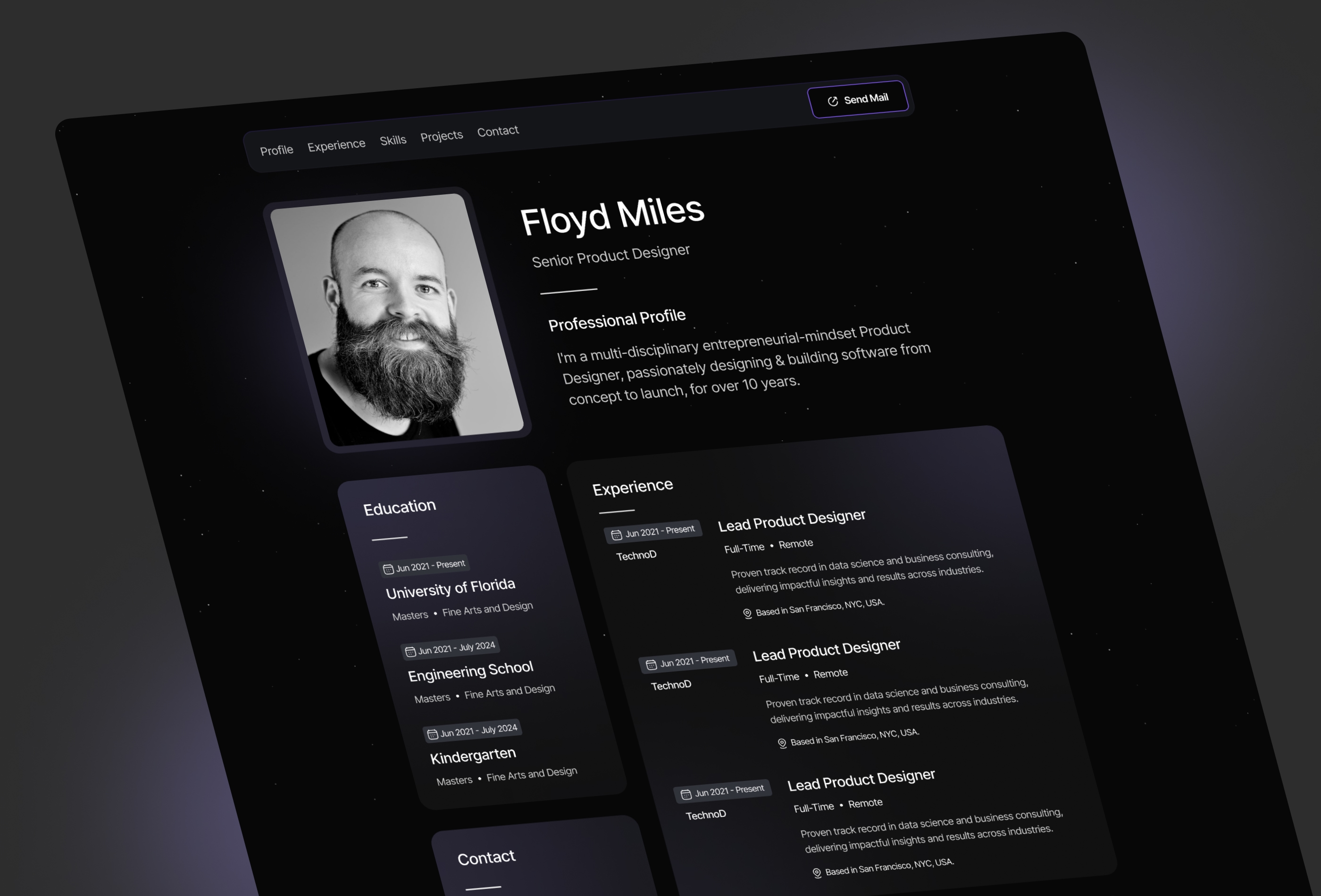 Screenshot 3 for CVMaster, a Framer Marketplace template by Framermind.