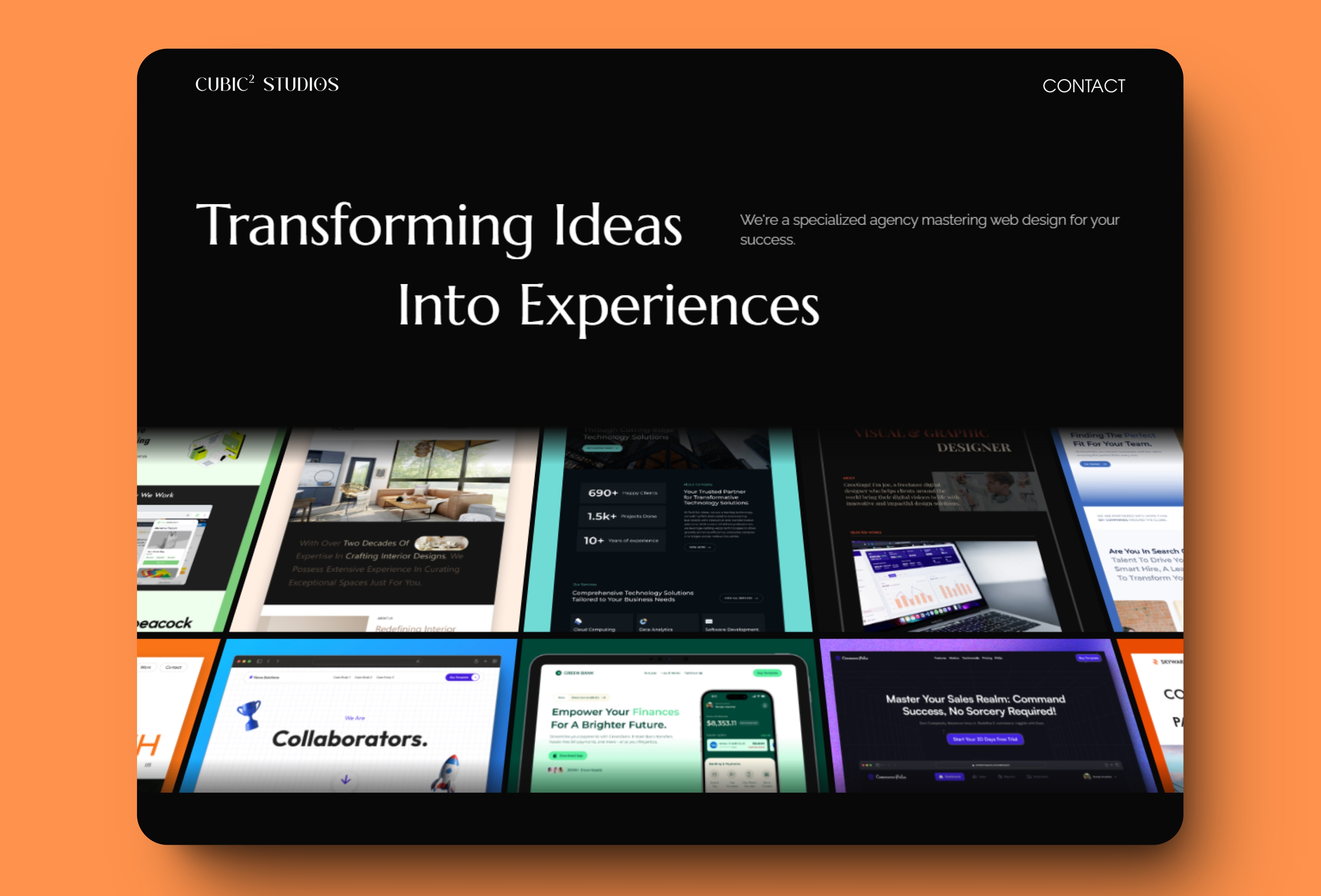 Screenshot 2 for CubicStudios, a Framer Marketplace template by Breeje Anadkat.