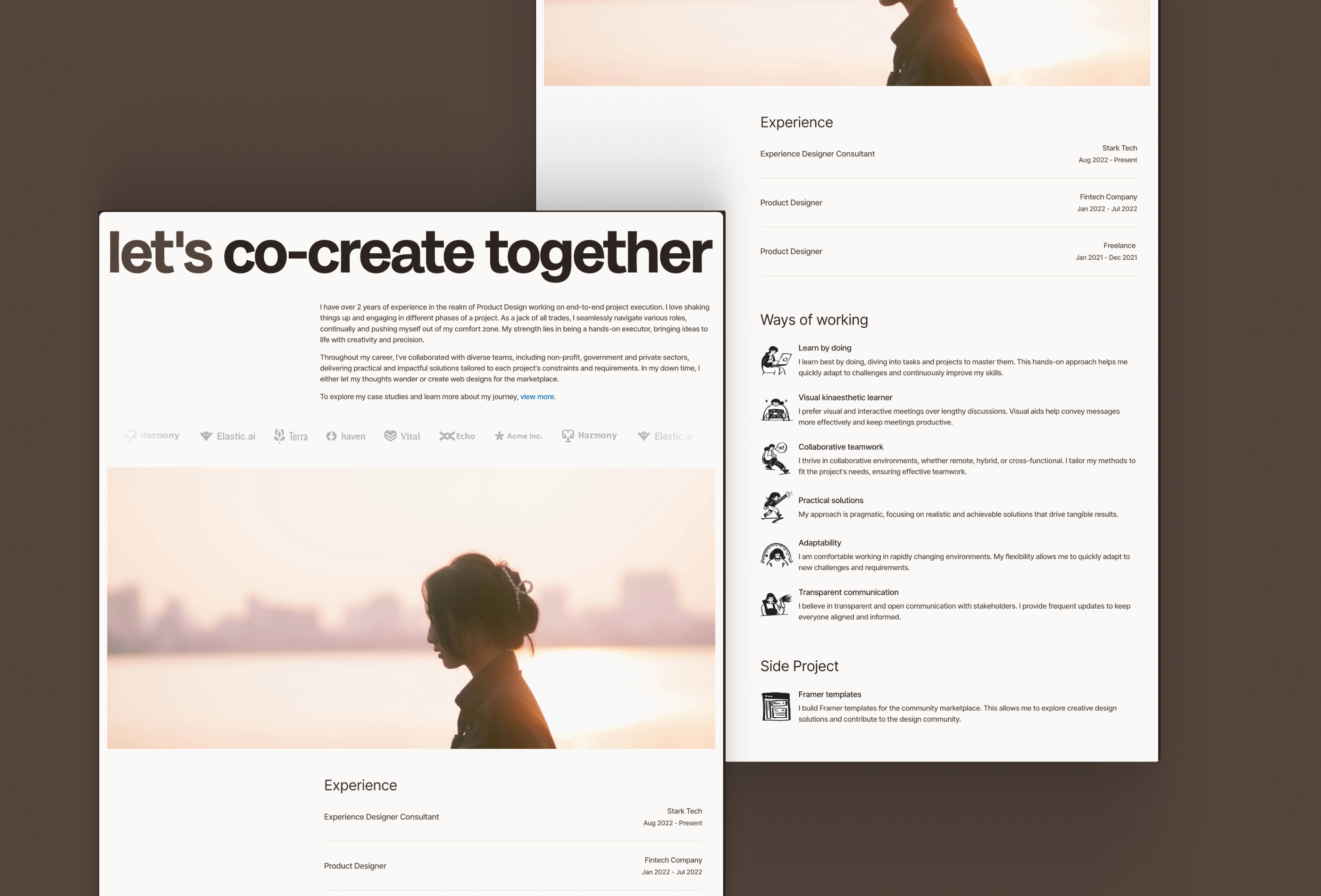 Screenshot 4 for Naturalness, a Framer Marketplace template by Golden Rays.