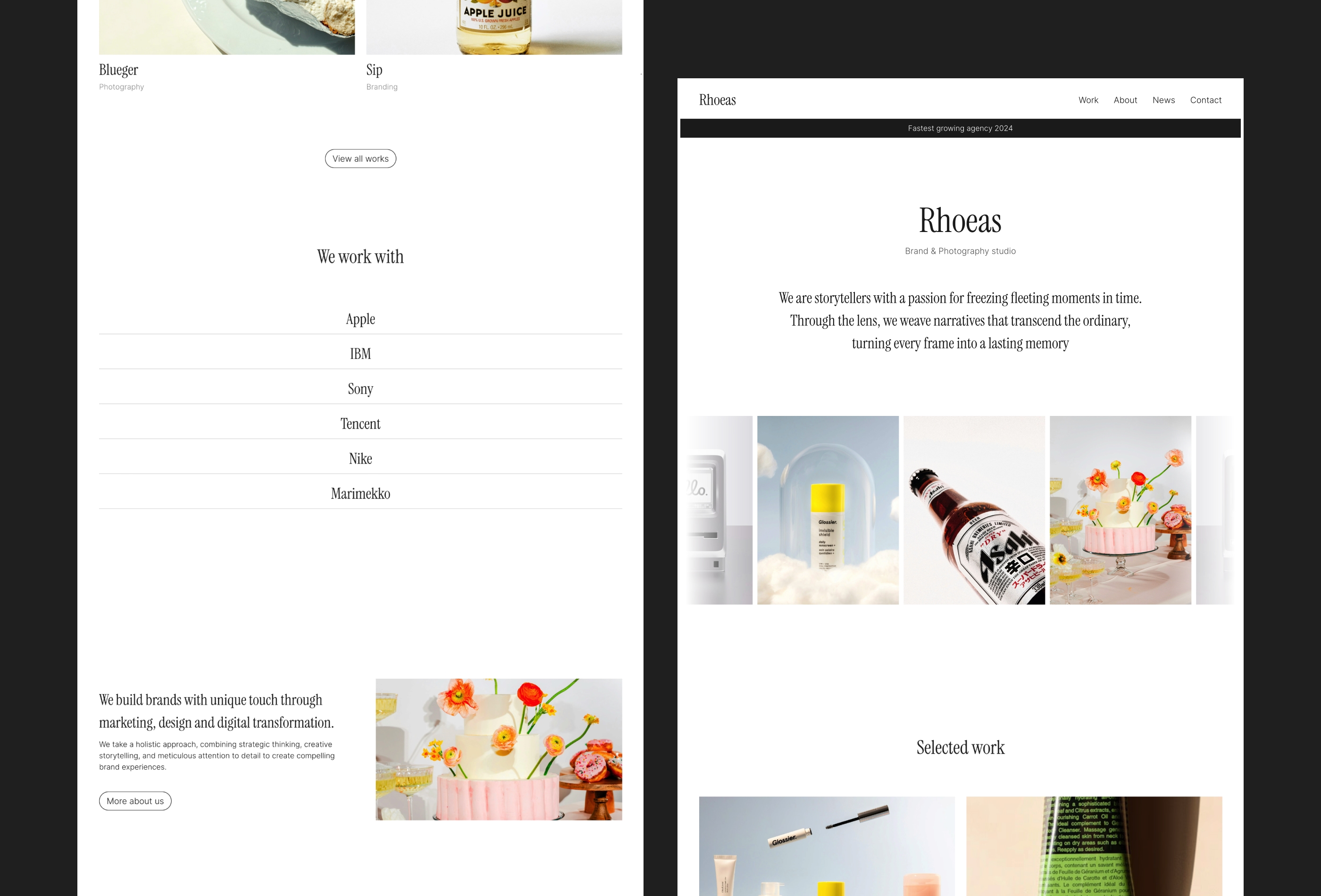 Screenshot 4 for Rhoeas, a Framer Marketplace template by Sun S..