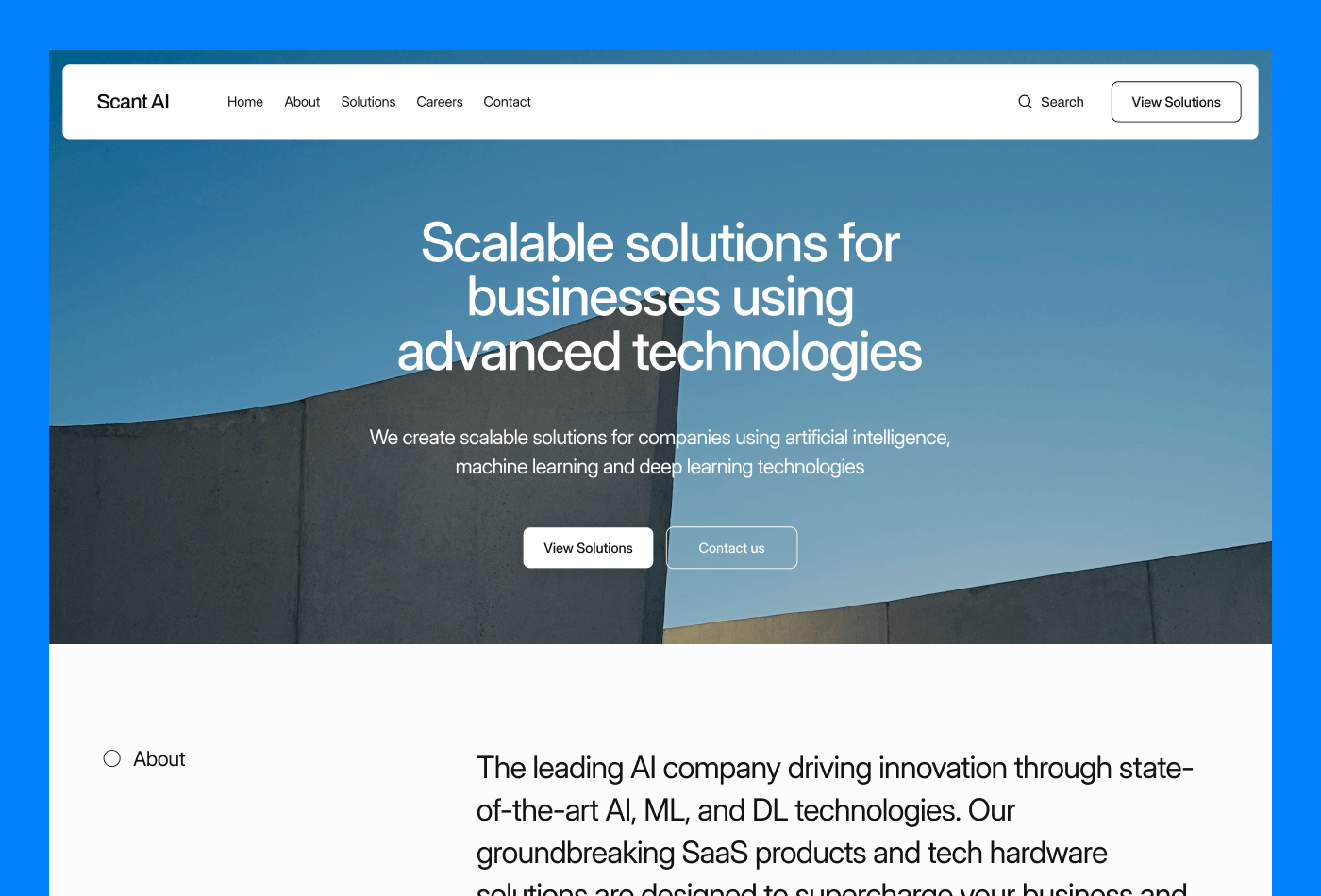 Thumbnail 2 for Scant AI, a Framer Marketplace template by Ozenua Oluwatobi.