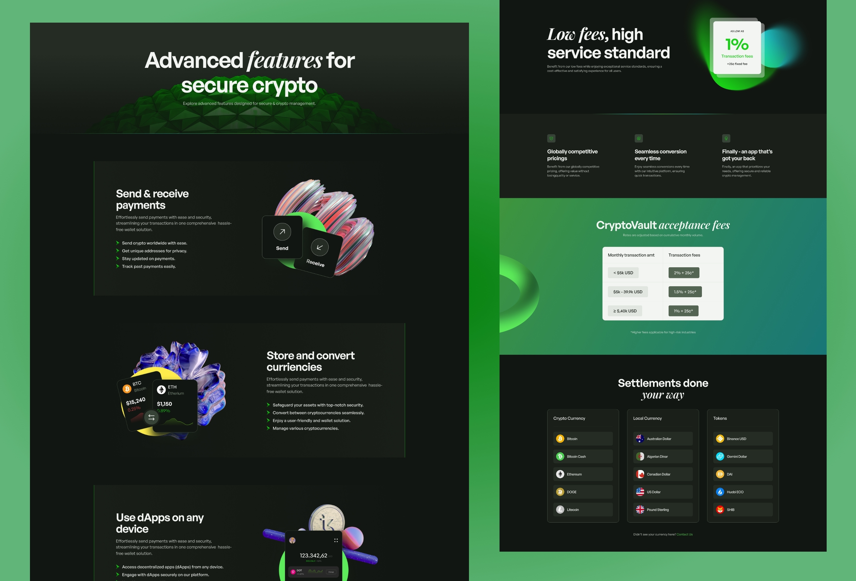 Screenshot 2 for CryptoVault, a Framer Marketplace template by Goodspeed.