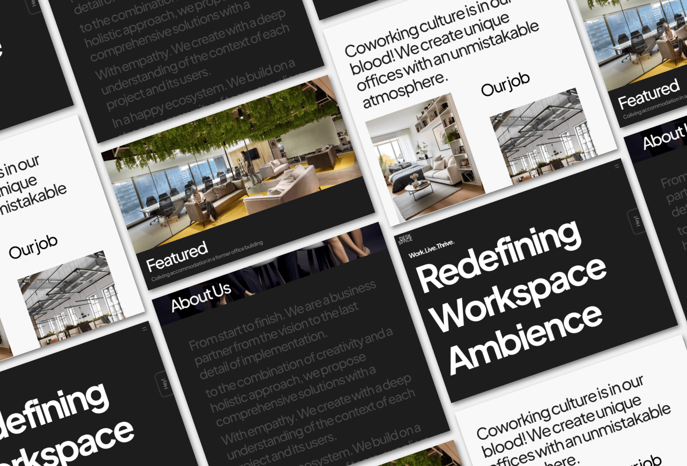 Screenshot 3 for deskspace, a Framer Marketplace template by Star821.