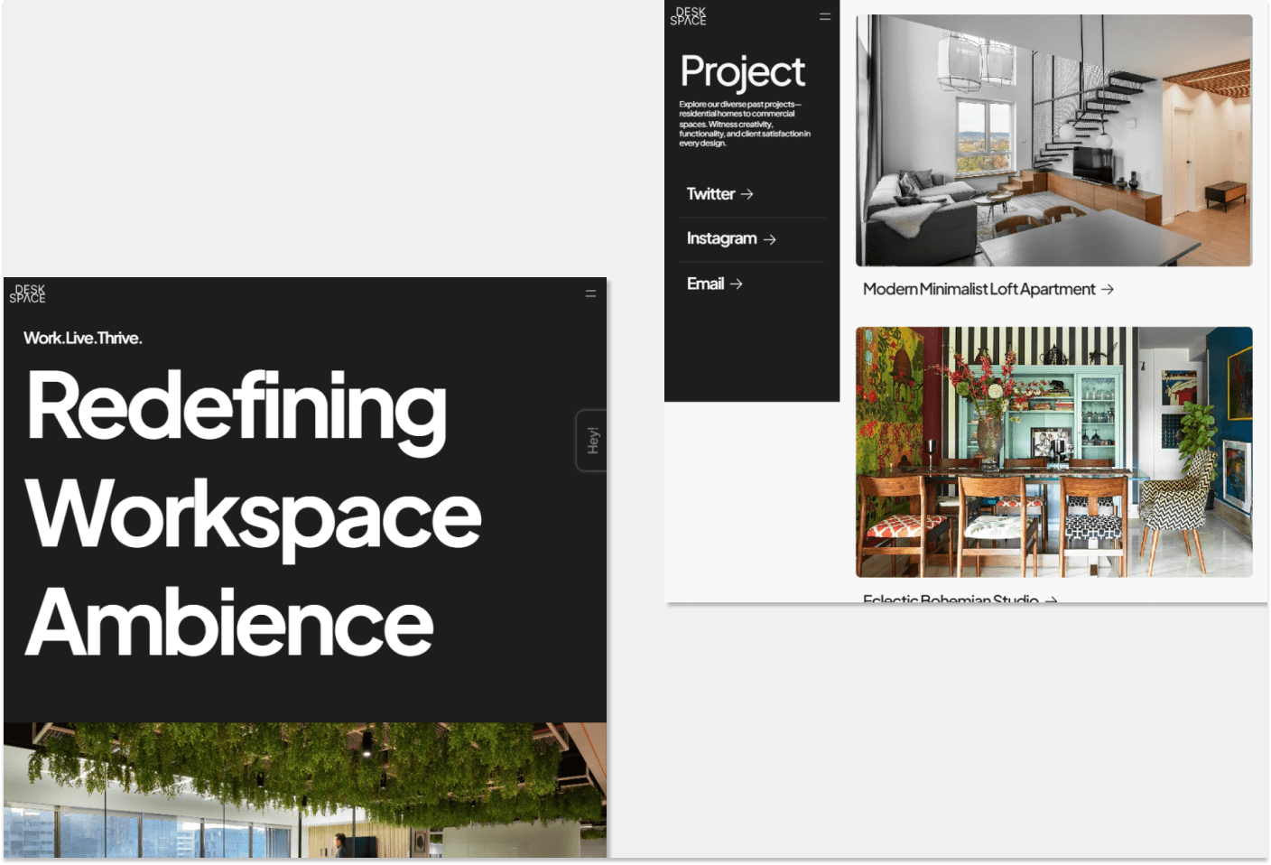 Screenshot 4 for deskspace, a Framer Marketplace template by Star821.