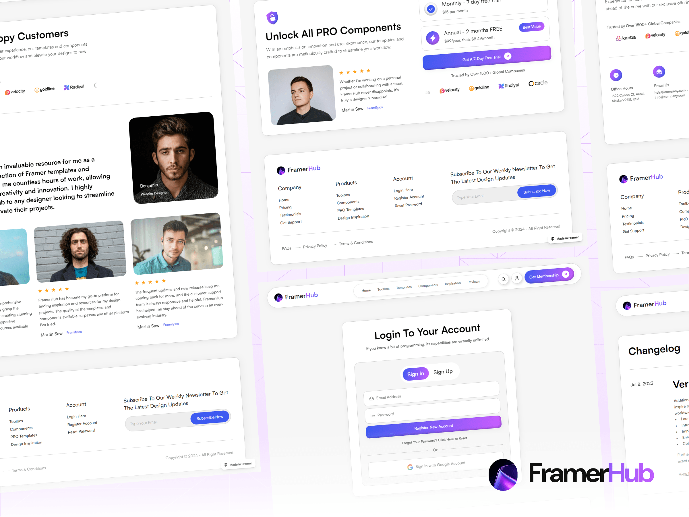 Screenshot 4 for FramerHub, a Framer Marketplace template by Framify.