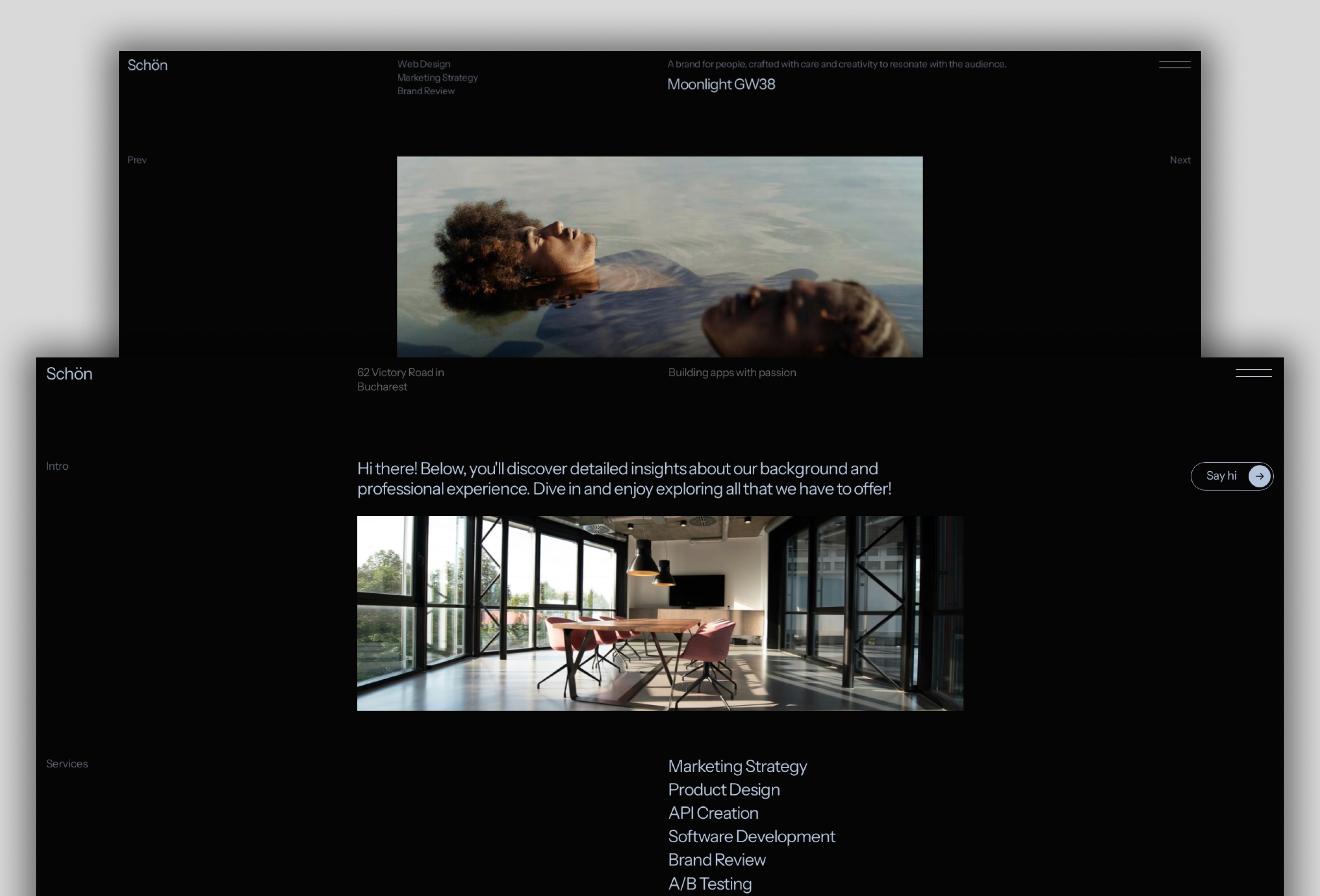 Screenshot 2 for Schon, a Framer Marketplace template by raduc.