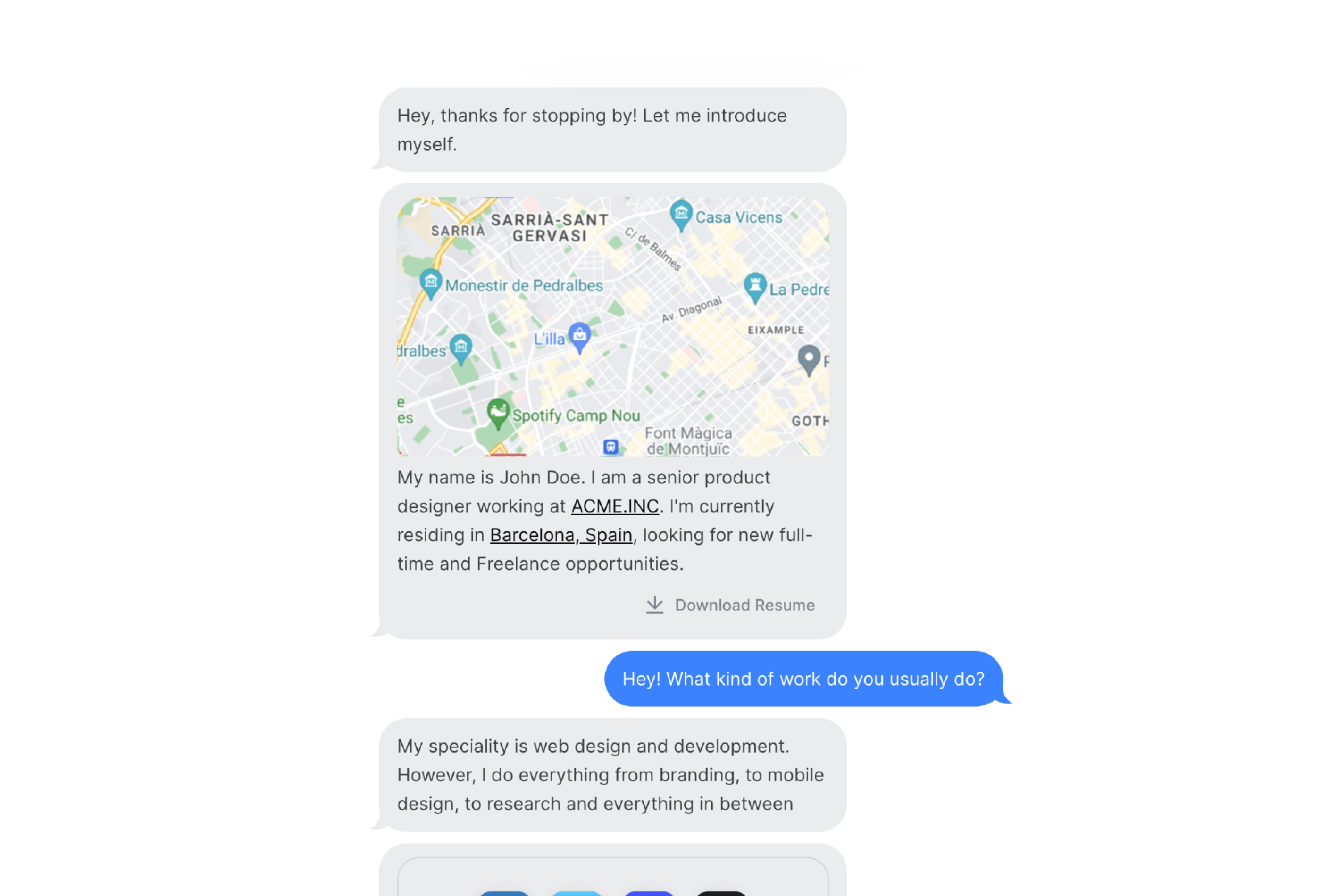 Screenshot 2 for Textfolio, a Framer Marketplace template by Nabeel.