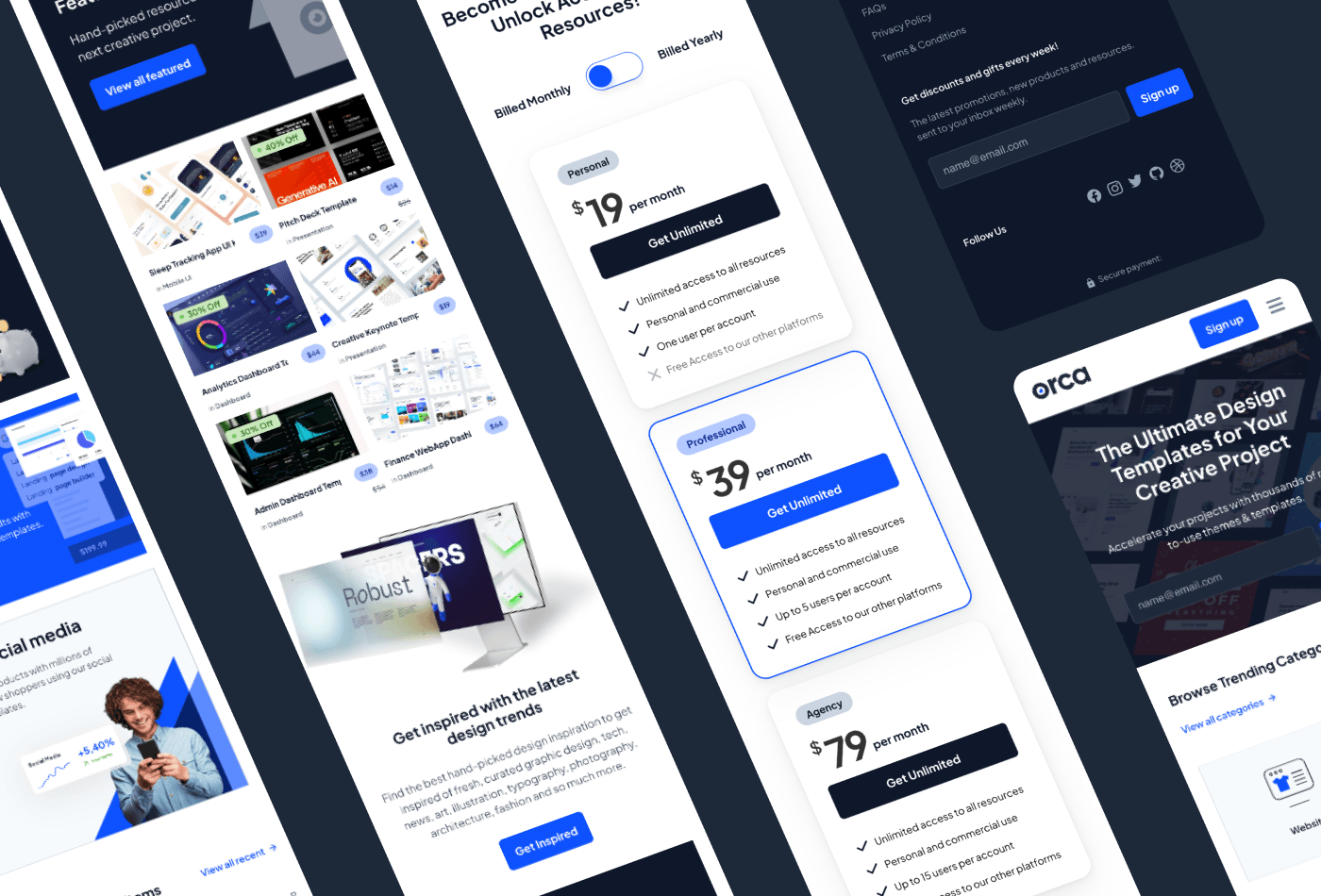 Screenshot 4 for Orca, a Framer Marketplace template by WeBoth.