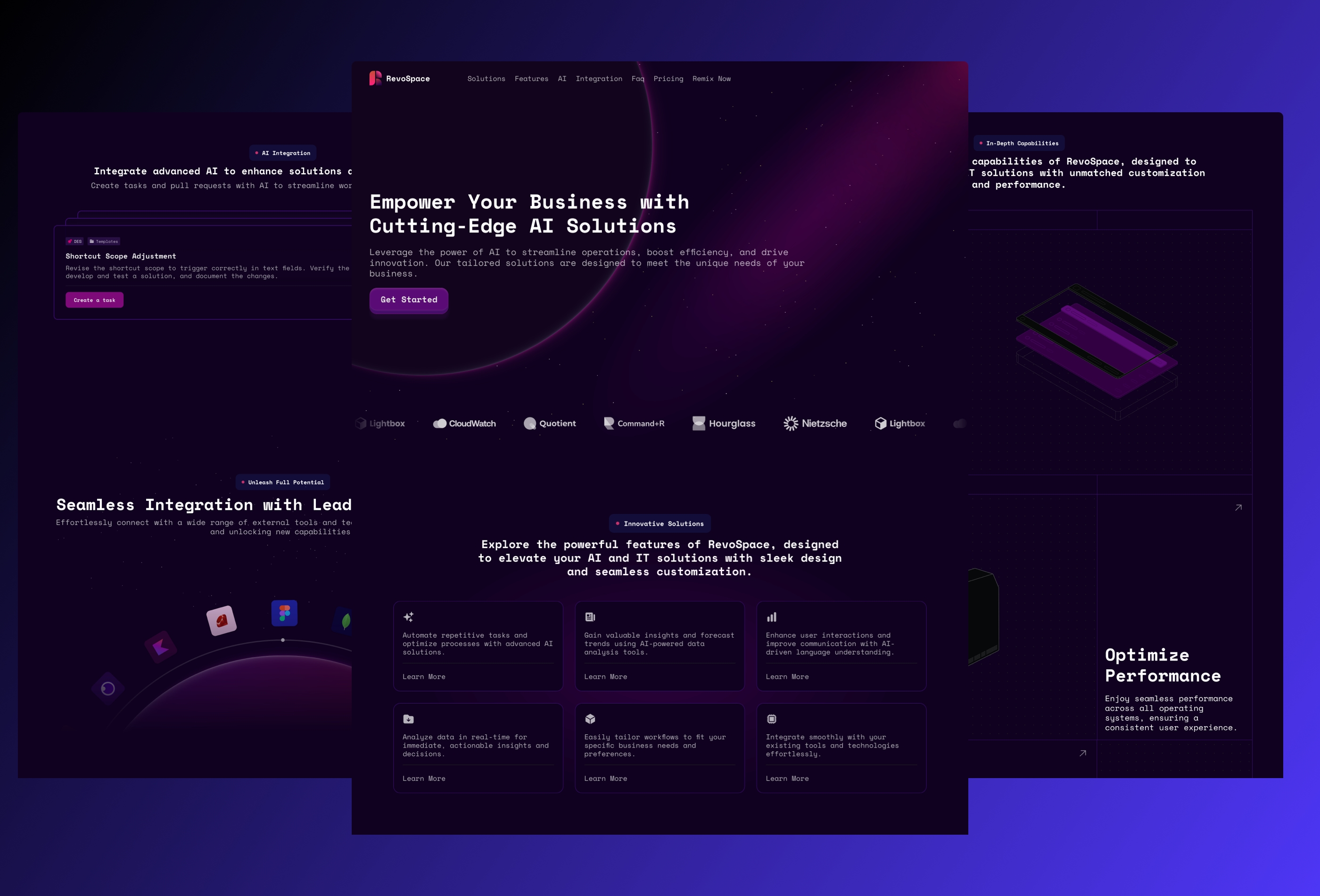 Screenshot 2 for RevoSpace, a Framer Marketplace template by Rindly.