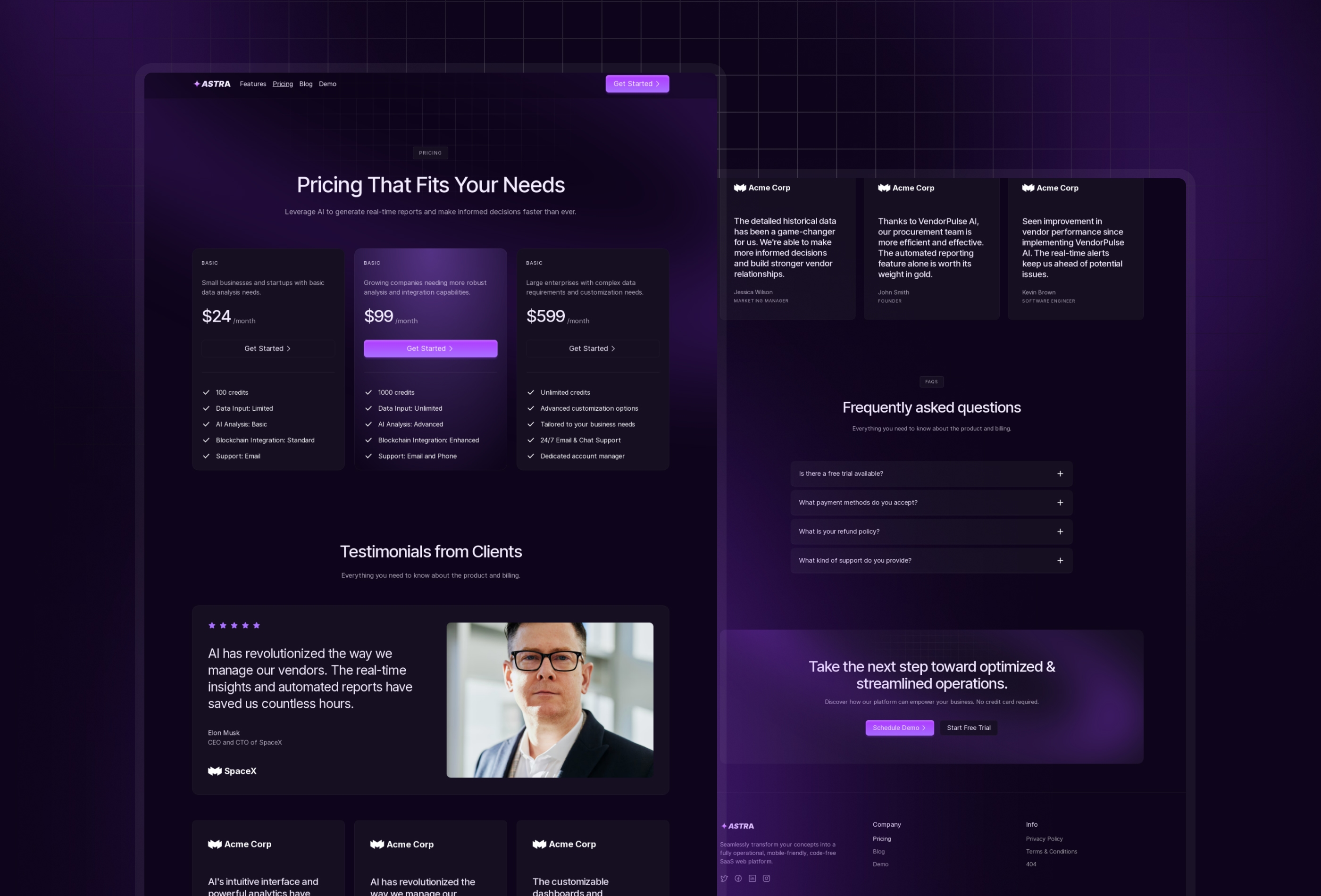 Screenshot 3 for Astra , a Framer Marketplace template by Ninja Designs.