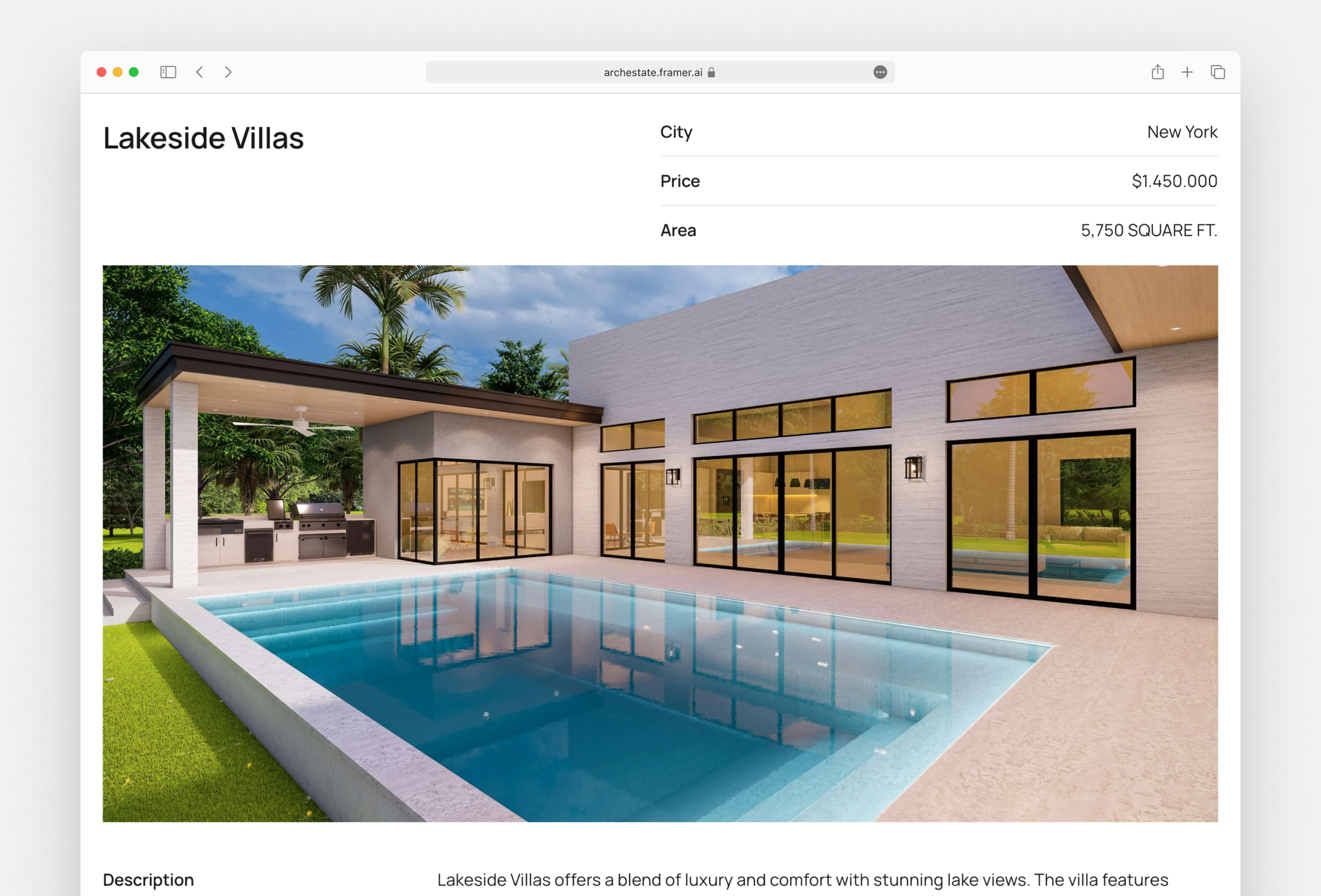 Screenshot 4 for ArchEstate, a Framer Marketplace template by Pixsellz.