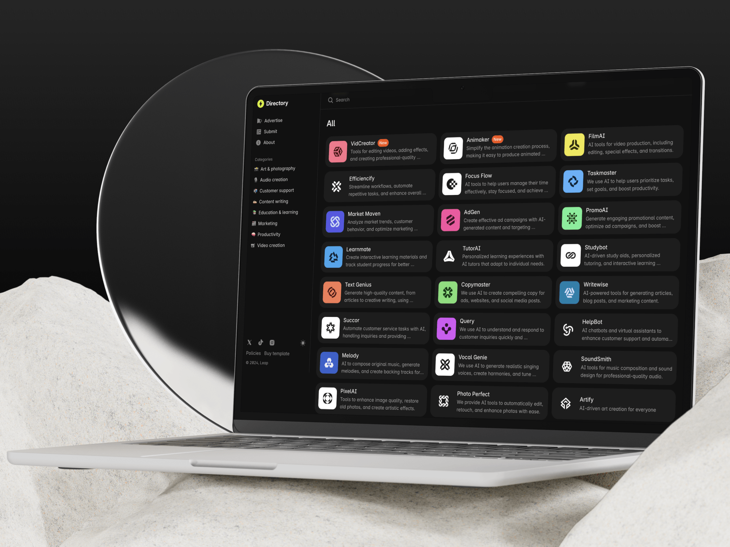 Screenshot 2 for Axon, a Framer Marketplace template by Leap.