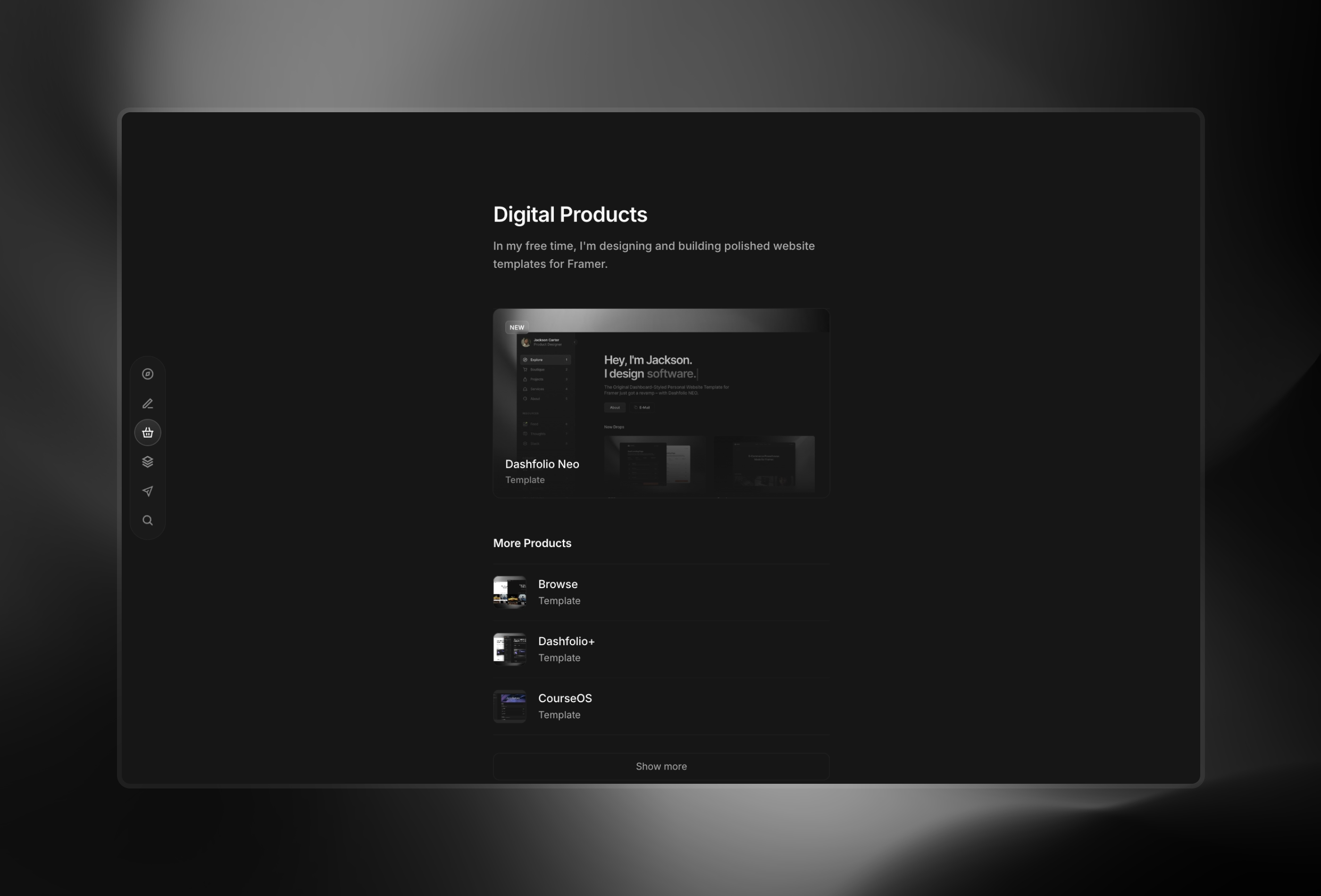Screenshot 4 for Anticode, a Framer Marketplace template by Cédric.