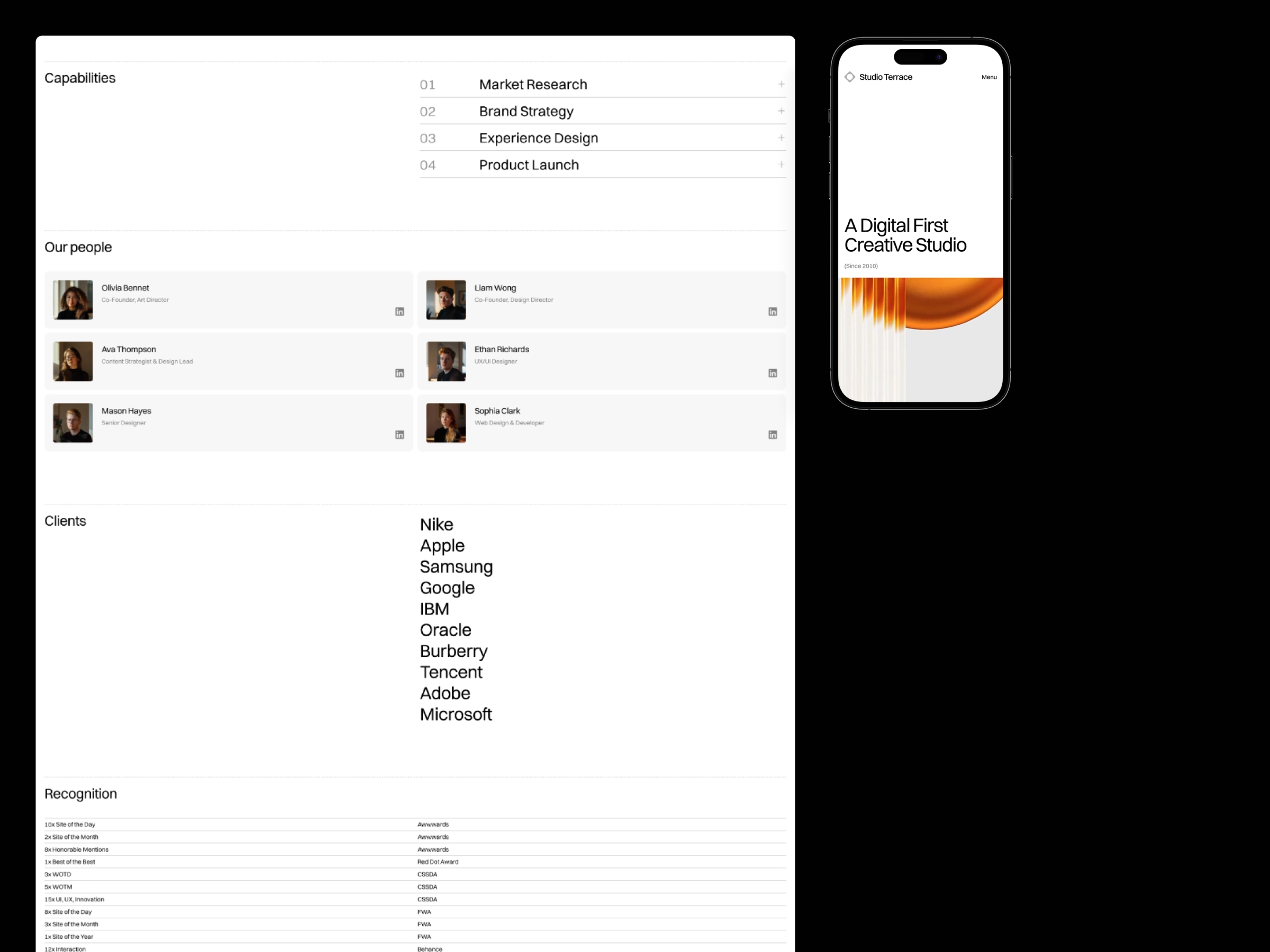 Thumbnail 2 for Studio Terrace, a Framer Marketplace template by ena supply.
