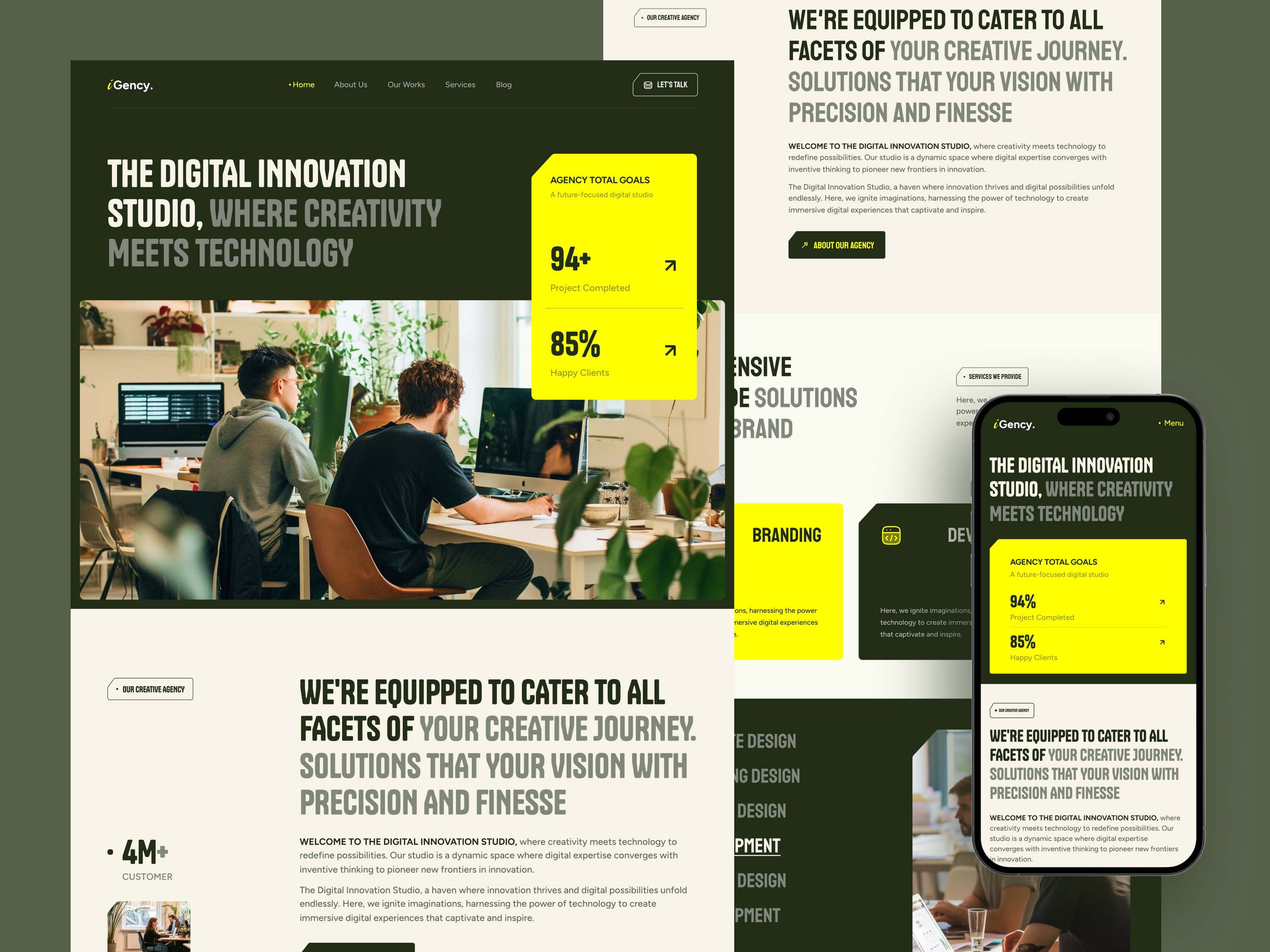 Screenshot 2 for iGency , a Framer Marketplace template by Finlay Studio.