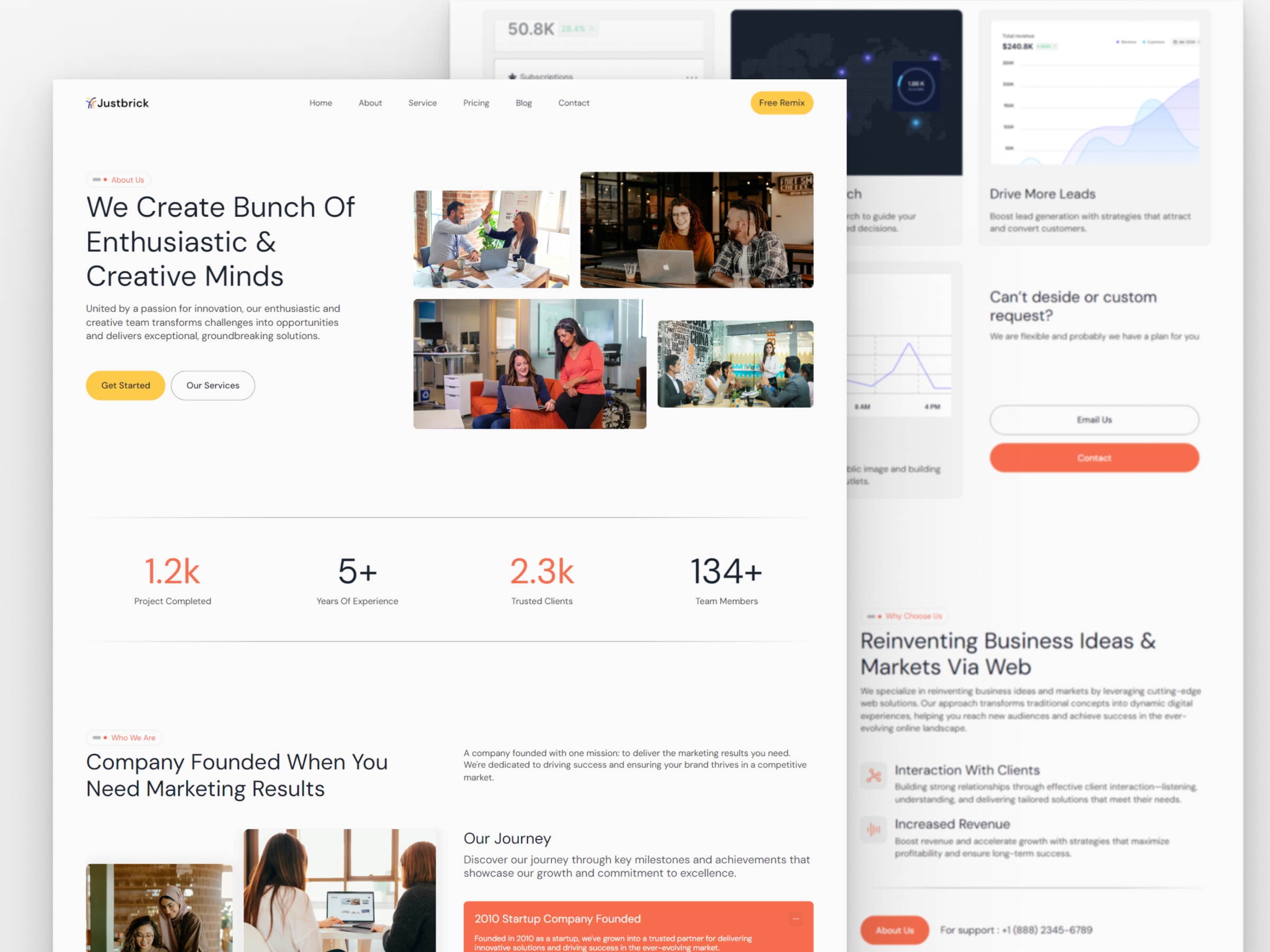 Screenshot 3 for Justbrick, a Framer Marketplace template by Framebrick.