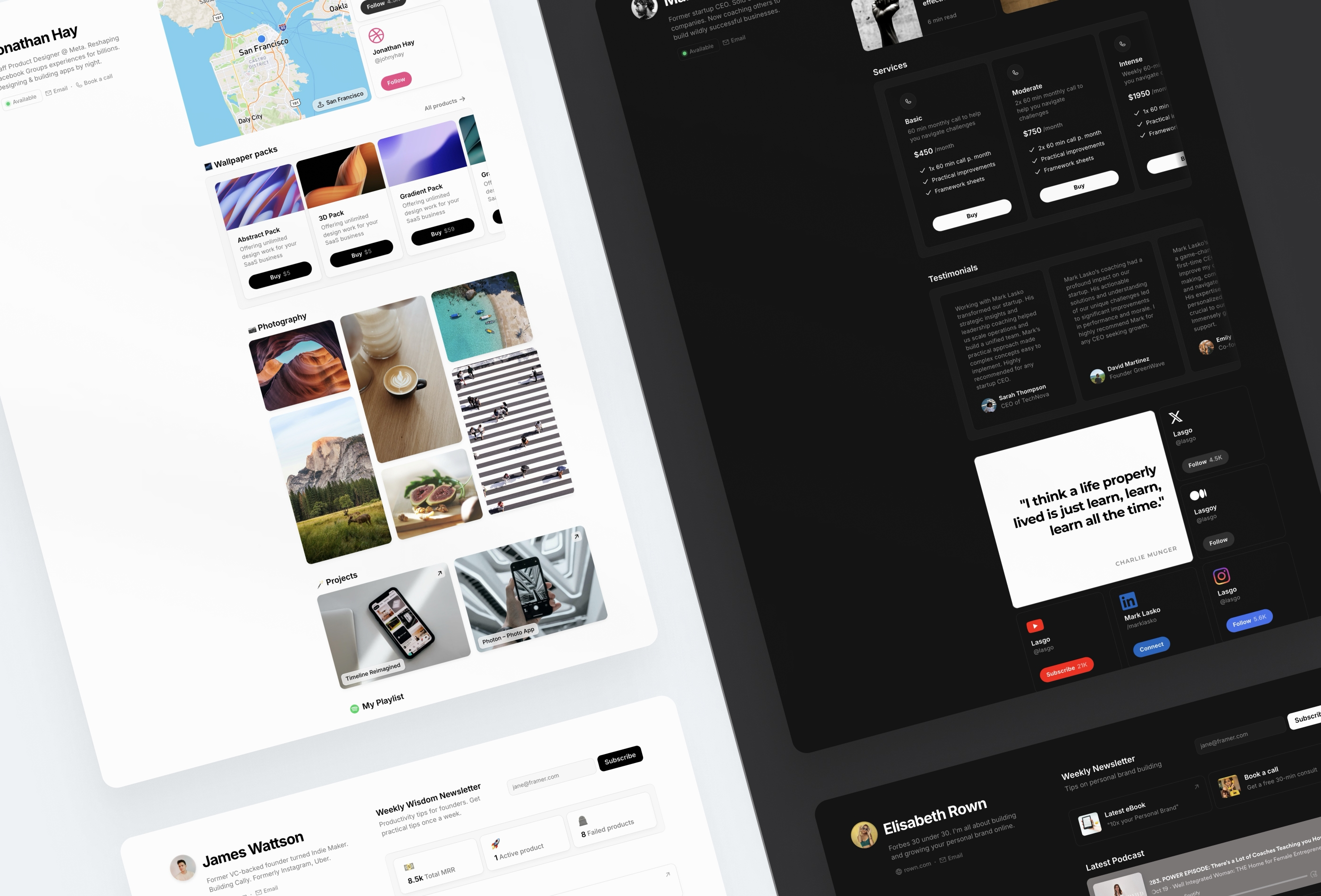 Screenshot 2 for Linkee, a Framer Marketplace template by Pixelpal.