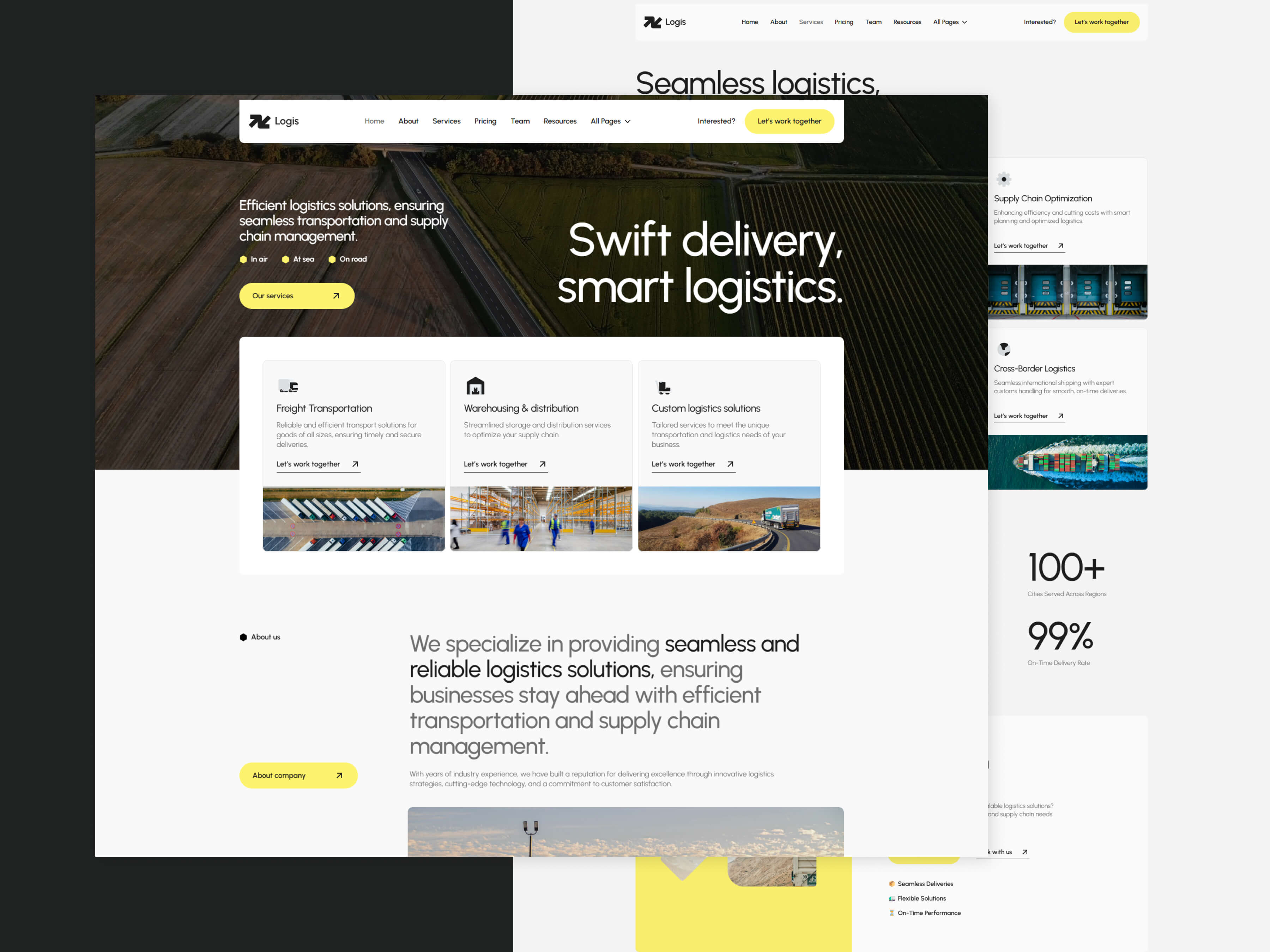 Thumbnail 2 for Logis, a Framer Marketplace template by fourtwelve.